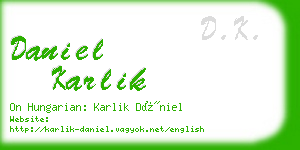 daniel karlik business card